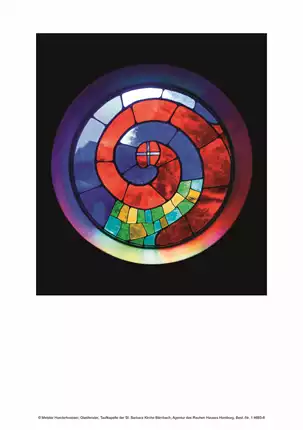Einlegeblatt "Glasfenster" Motiv: Hundertwasser